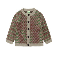 Fub Baby Oat Melange Baby Herringbone Cardigan (6425 AW)