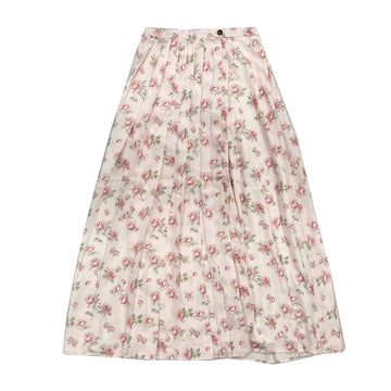 Hev Pink Silky Pleated Skirt