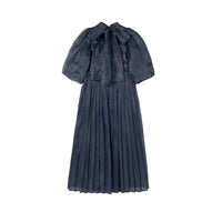 Mummymoon Navy Blue Linen Ida Maxi Dress/ Gown