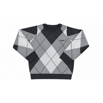 Little Parni Boys Argyle Sweater - Grey [K678]