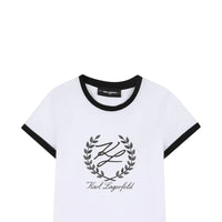 Karl Lagerfeld Kids White T-shirt with front logo