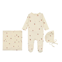 Lilette By Lil Legs Printed Fruit Layette Set Ivory/Red