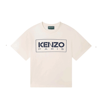 Kenzo 12P Ivory Blue Logo SS Tee