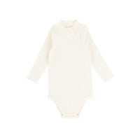 Lil Legs Ribbed Mock Neck Onesie Ivory