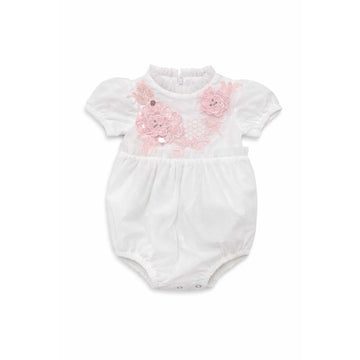 Jouet Tulle Romper With Embroidery Flowers