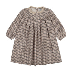 Kin And Kin Leaf Print Lace Collar Shabbos Dress (K300)