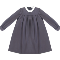 Little Parni Plum Collar Taffeta Dress  (K453)