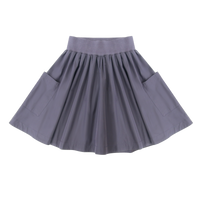 Little Parni Plum Girls Taffeta Skirt  (K455)