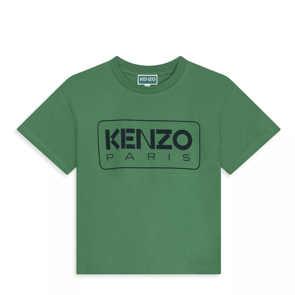 Kenzo 66F Mint Green Blue Logo SS Tee