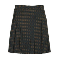 Kin + Kin Navy Print Pleated Skirt (K113)