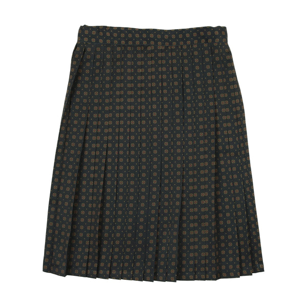 Kin + Kin Navy Print Pleated Skirt (K113)