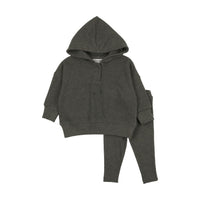 Kin + Kin Heathered Grey Tonal Baby Pocket Set