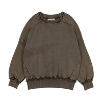 Kin + Kin Taupe Denim French Terry Washed Sweatshirt (K55)