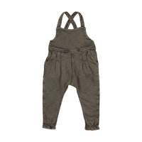 Kin + Kin Taupe Denim French Terry Baby Overall Set