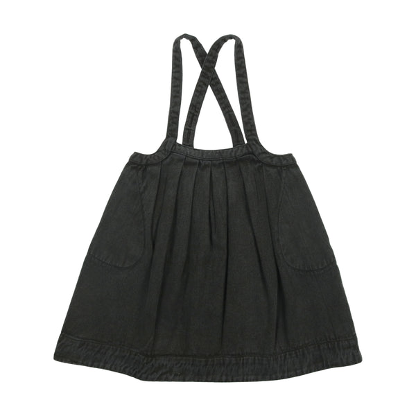 Kin + Kin Black Denim Pinafore Dress