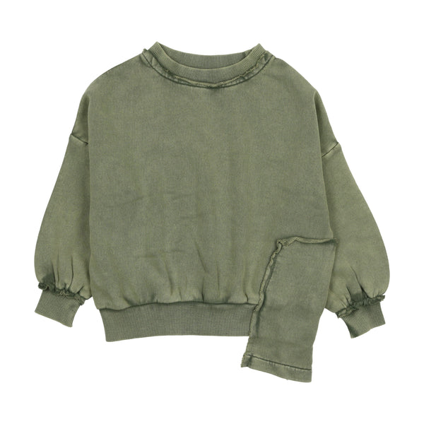 Farren + Me Washed Khaki Washed Edge Sweatshirt