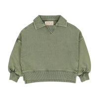 Farren + Me Washed Khaki Boys Sweatshirt Polo