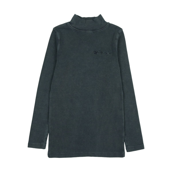 Farren + Me Washed Black Washed Jersey Mockneck