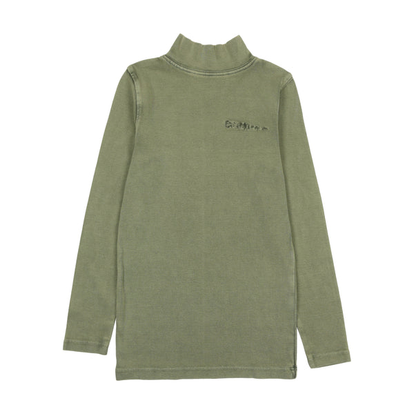 Farren + Me Washed Khaki Washed Jersey Mockneck