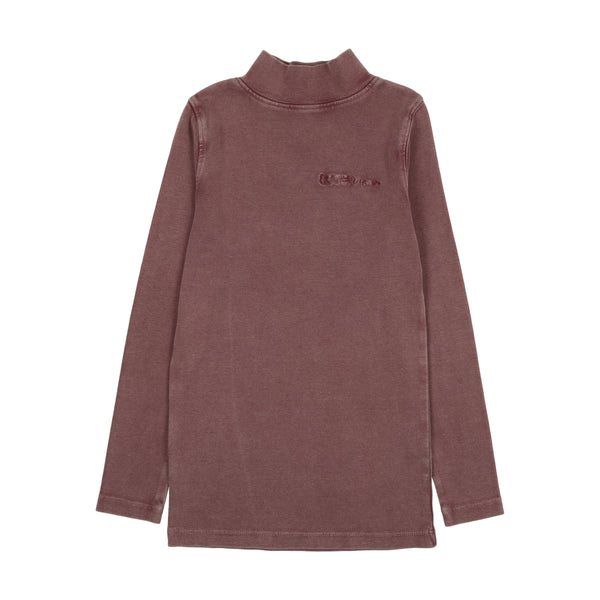 Farren + Me Washed Purple Washed Jersey Mockneck