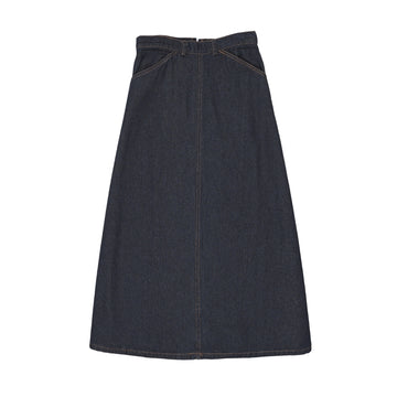 Kin and Kin Washed Blue Denim Maxi Skirt