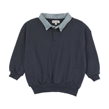 Kin and Kin Navy Oversized Sweatshirt