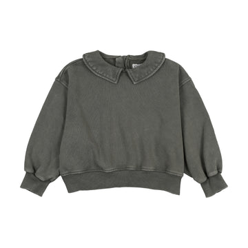 Kin and Kin Washed Green Girl'S Collared Sweatshirt