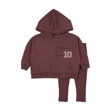 Kin and Kin Mauve Hooded Sweatshirt Set