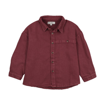 Kin and Kin Washed Burgundy Boys Shirt