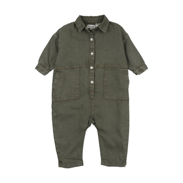 Kin and Kin Washed Green Boys Romper