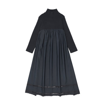 Kin + Kin Mixed Media Maxi Robe - Navy