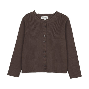 Kin + Kin Girl's Knit Cardigan - Brown