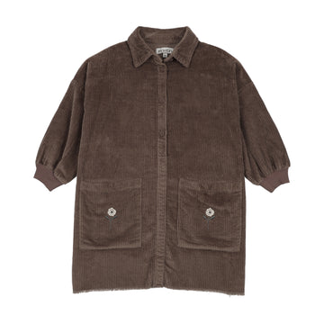 Kin and Kin Umber Corduroy Shirt Dress