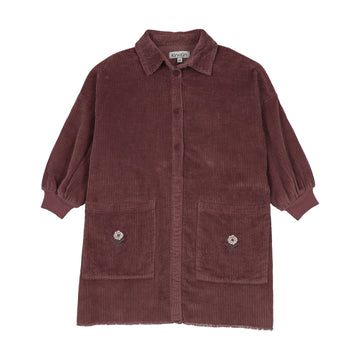 Kin and Kin Mauve Corduroy Shirt Dress