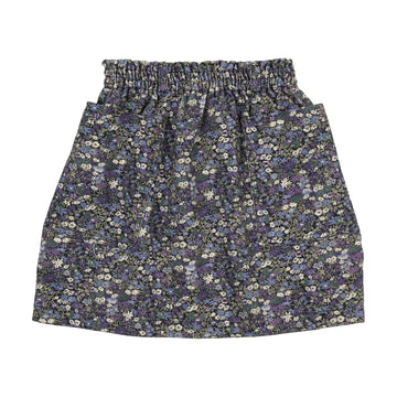 Farren and Me Navy Liberty Print Denim Skirt