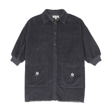 Kin and Kin Navy Corduroy Shirt Dress
