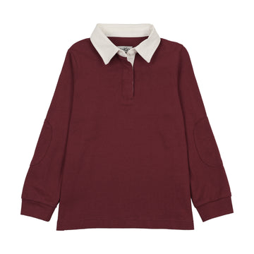 Kin and Kin Burgundy Boys Rugby Polo Shirt