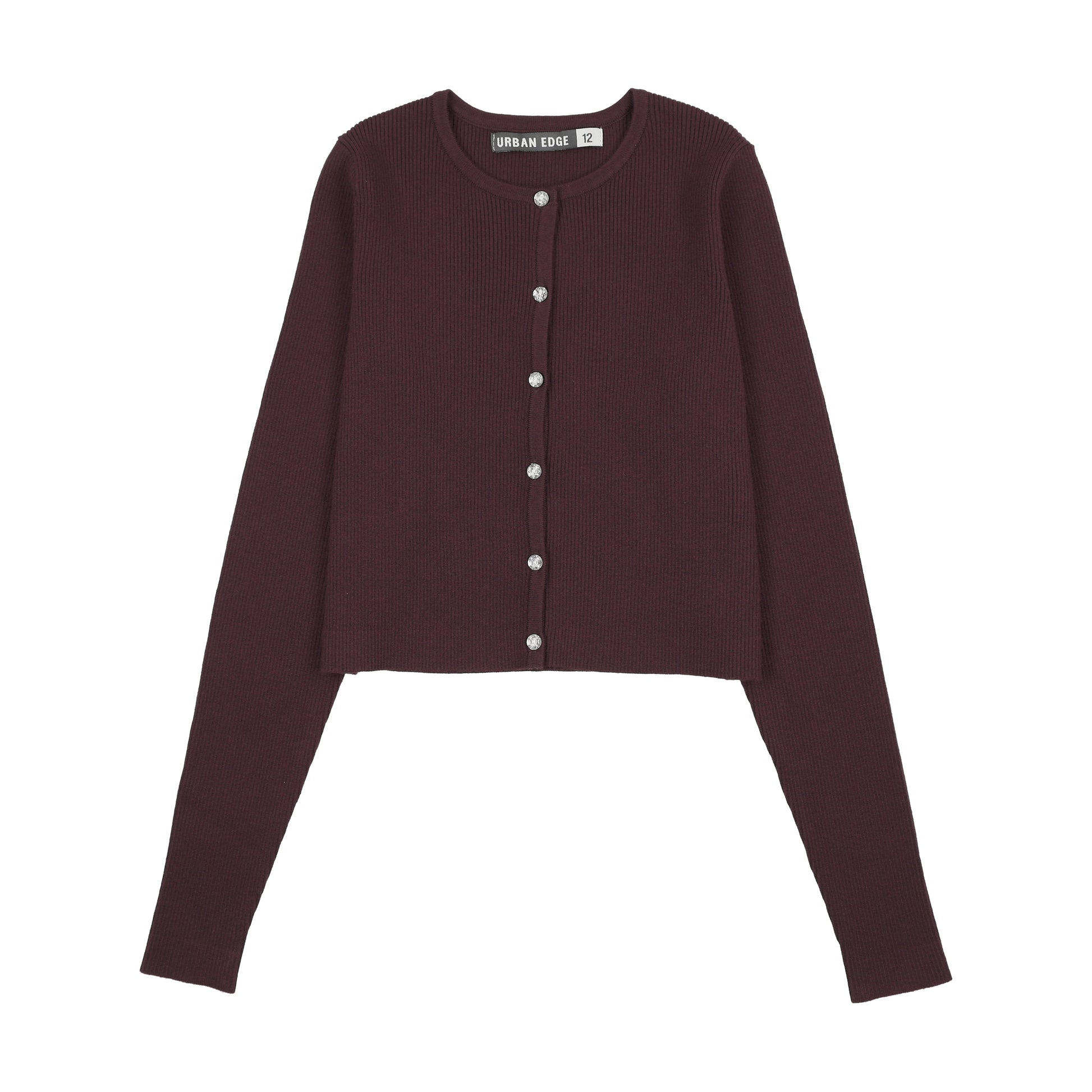 Urban Edge Knit Cardigan Mulberry