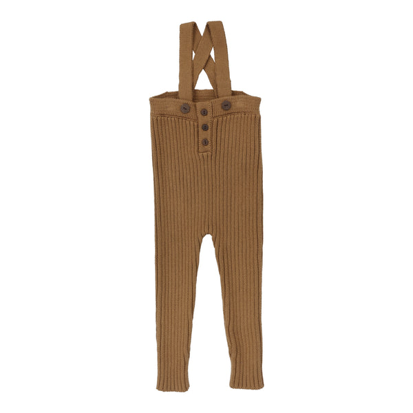 Analogie By Lil Legs Rib Knit Overalls Camel