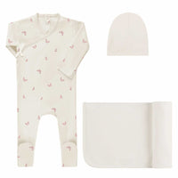 Aurora Jersey Cotton Butterfly/ Dragonfly Collection Ivory Pink Take Me Home Set