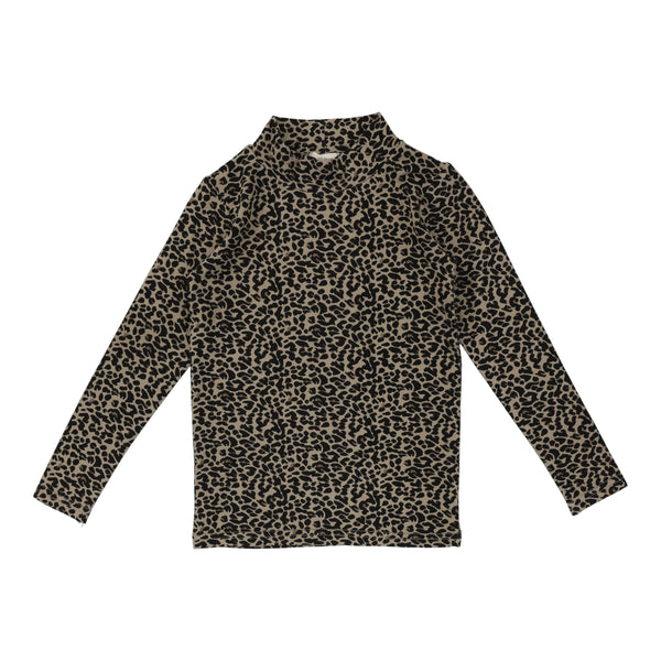 Lil Legs Printed Mockneck Leopard