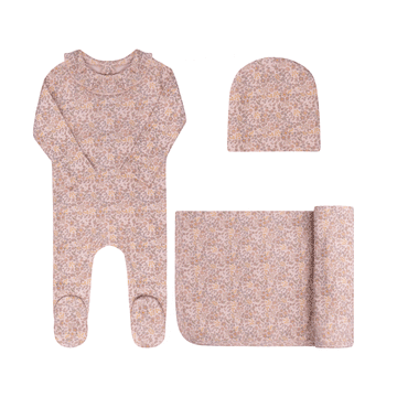 Aurora Pink Liberty Floral Cotton Take Me Home Layette Set
