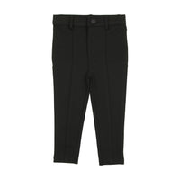 Lil Legs Knit Pants With Seam Black