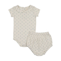 Lilette Geo Floral Two Piece Set - Cream/Blue