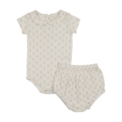 Lilette Geo Floral Two Piece Set - Cream/Blue