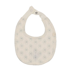 Lilette Geo Floral Print Bib - Cream/Blue