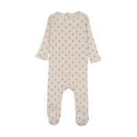 Lilette Geo Floral Printed Footie - Cream/Pink