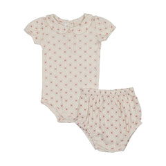 Lilette Geo Floral Two Piece Set - Cream/Pink