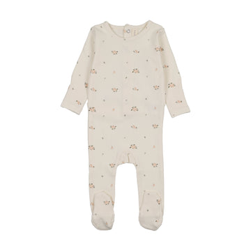 Lilette Rosebud Footie - Cream/Pink