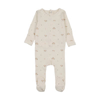 Lilette Rosebud Footie - Cream/Pink